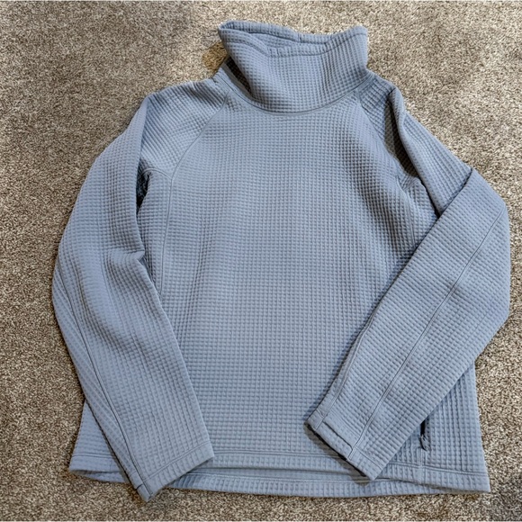 Lululemon Waffle-Knit Funnel-Neck Long-Sleeve Shirt Sweater size 6 Outdoor - Picture 5 of 8